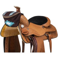 Saddle Pouch made of Brown Blanket Hand Weaved Navajo Blanket