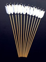 6/12/24PK 29Inch 30inch 32inch Wooden Arrow White Turkey Feather Real Archery
