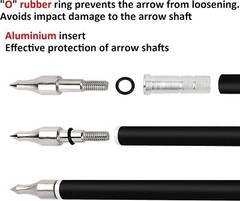 12Pcs 28/30/32″ Carbon Arrows Spine500 For Compound & Recurve Bow Hunting Target