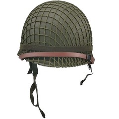 WWII US Army M1 Helmet, WW2 Gear, Helmet Metal Steel Shell Medium, green