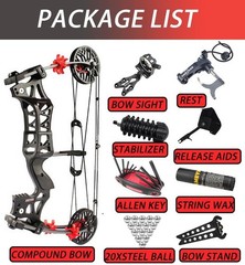 Compound Bow Kit, Dual-Purpose Compound Bow, Stell Ball Compound Bow, Draw We…