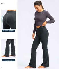 G Gradual Womens Flare Leggings Crossover Yoga Pants 29/30.5/32 High Waist Bell