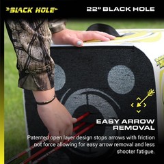 Black Hole 4-Sided Target 18″ 22″ Stops Field Points & Broadheads up to 300FPS,