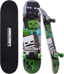 Graphic Printed Skateboard with Smooth Rolling ABEC 5 Bearings – 31 Inch