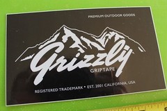 Grizzly Griptape Original Mountian Logo Rare Z36B Vintage Skateboarding STICKER