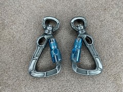 1-TruBlue Carabiner TRU-LOCK Forged Aluminum w/Swivel Base Climbing AG#MLTS SHLF