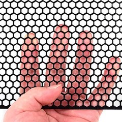 Universal 40″x13″ Car Grill Mesh – Aluminum Alloy 6x1mm Honeycomb – Black