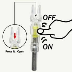 6Pcs Lighted Nock for Archery Arrows with .244/6.2mm Inside Diameter Led Nocks