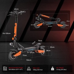 Halo Knight T102 E-Scooter 1200W 21Ah 10″ Electric Scooter Foldable 50km/h USA