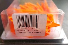 100pk Bohning Archery Blazer 1.5 Inch Mini Vanes: Neon Orange: NOS
