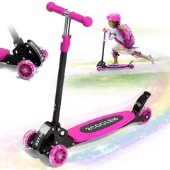 Wefaith Kick Scooter For Kids 3-7 Ages – Light Up 3 Wheel