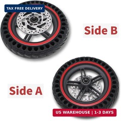 8.5» Electric Scooter Replacement Rear Wheel – Solid Tire with Wheel Hub & 110m