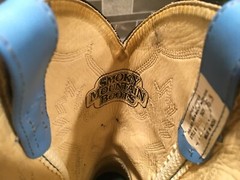 Smoky Mountain Cowboy Boots Blue animal print design size 6.5
