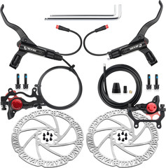 Zoom H875E Ebike Hydraulic Disc Brake Set with 2-PIN Sensor & Rotors