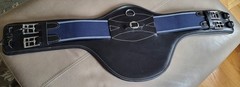 Belly Guard Girth – Black w/Blue Straps – 80 cm (32″)