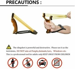 Professional High Velocity Catapult Wrist Rocket Hunting Slingshot +Rubber Band
