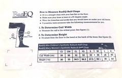 BasEQ Riding Half Chap Women’s Equestrian Equine Synthetic Nubuck – Mary Large