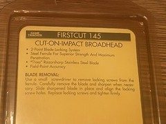 Vintage Game Tracker FirstCut 145 Premium Cut-On-Impact Broadheads NOS 3 Pack