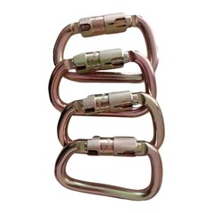 45KN Alloy Steel Auto-lock Main Carabiner, Heavy Duty Rock Climbing Carabiner