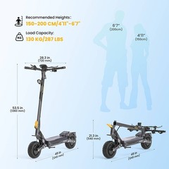 Ausom Gosoul 2 Pro Electric Scooter Dual Motor 48V 18Ah 1400W*2 E-Scooter&E-bike