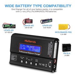 Lipo Battery Charger, 1S-6S Balanced Charger Discharger, 1-6S Lipo Li-ion NiM…