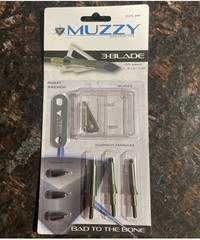 Muzzy Broadheads 3 blade 100 Grain 100gr 3 Pack Deer Bear Elk 1-3/16″ Cut