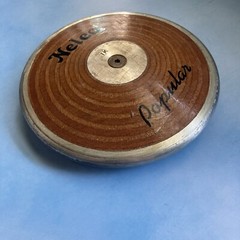 Nelco Popular Laminated Wood Competition/Olympic 1K Discus-Vintage, Great Shape!