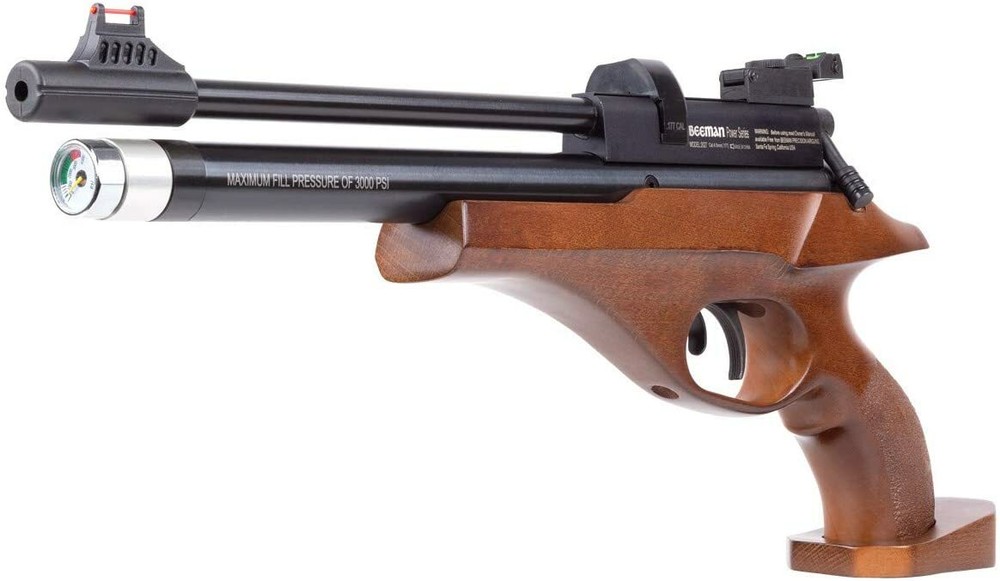 Beeman 2027 Marshall Wood Stock .177 Cal Pre-Charged Pneumatic PCP Air Pistol