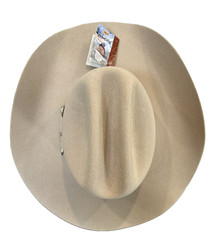 Alan Jackson Collection Cracker Barrel Boxed Cream Color Wool Felt Cowboy Hat M