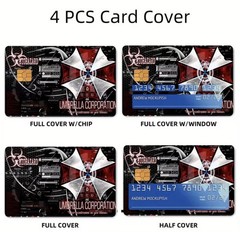 Umbrella Corporation BIOHAZARD Division Credit Debit Card Skin Sticker Set 4PCS