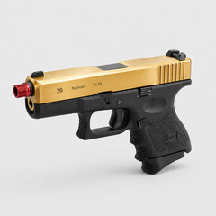 WE 26 Golden Style, 6mm GBB Airsoft Pistol, Full and Semi Auto Hop-Up System