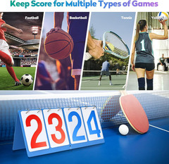Portable Scoreboard for Basketball, Volleyball, and Cornhole – Waterproof Design