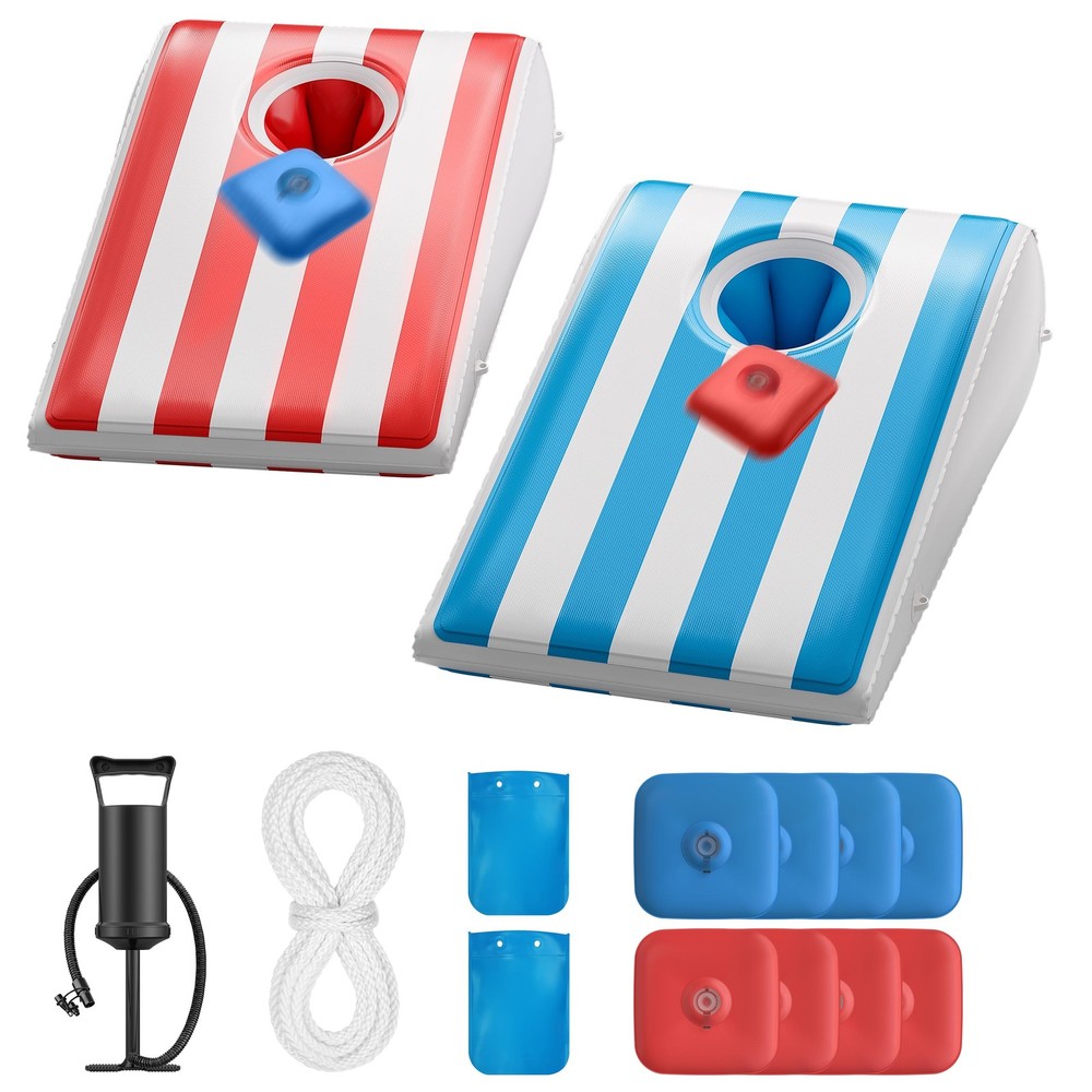Inflatable Floating Cornhole Boards with 8 Water Bags, 3x2ft Corn Hole Games …
