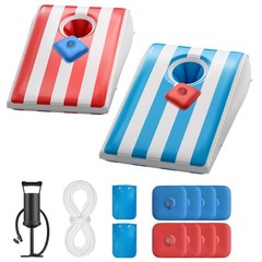 Inflatable Floating Cornhole Boards with 8 Water Bags, 3x2ft Corn Hole Games …