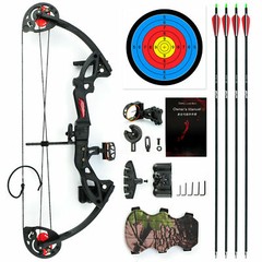 Right Hand Compound Bow and Archery Sets 15-29 lbs Hunting Bow Kit for Beginner