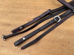 Leather Browband Western Horse Headstall ~ Medium/Dark Oil