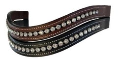 Bedazzled Bling WAVE Browband For English Bridle XL FULL COB PONY Clear Crystals