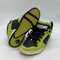 Osiris Skateboarding Shoes Mens 9.5 NYC83 CLK Black Lime Green High Top 2000s