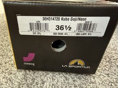 NWT La Sportiva Kubo Climbing Shoes, Goji/Neon, 36.5 M 4.5 W 5.5