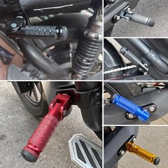M8 Motorcycle Foot Pegs 90 Degree Foldable Footpegs CNC Anti-Skid Black