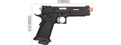 KLI 1911 Hi-Capa Baba Yaga CO2 Blowback Airsoft Pistol – Black (320–330 FPS)