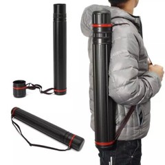 Adjustable Arrow Quiver Tube Holder 12-24 PCS Archery Case Back Shoulder w/ Belt