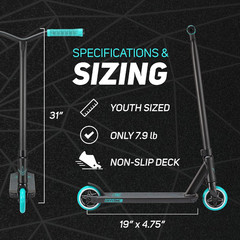 Envy Scooters ONE S3 Stunt Scooter – Trick Scooters for Kids 6-12 Years – Begin