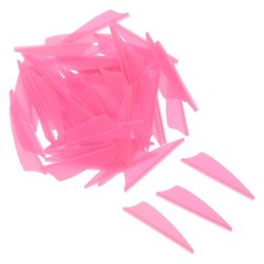 60 Pcs Archery Plastic Arrow Fletching Shield Shape Vanes Replacement Parts