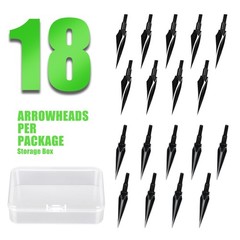 Traditional Broadheads 18Pcs 125 Grain ，Hunting Points Screw-in Arrowheads Su…