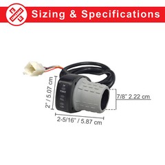 6-Wire Throttle & Controller Set (Versions 1-7) HB2430TYDFS for Razor Pocket Mod