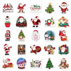 Mix 10/50 PCs Christmas Holiday Graffiti Luggage Notebook Sticker-No Duplicate