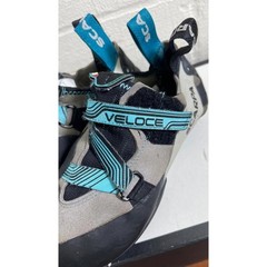 Scarpa Veloce Climbing Shoes Grey Maldive Hook & Loop Women’s 6 US/4 UK