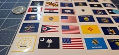 50 US State Flags Stickers