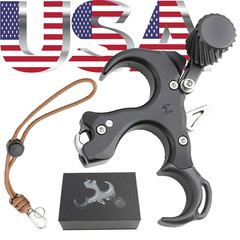 3 Finger Release Aids Thumb Trigger Compound Bow Adjustable Archery Accessory